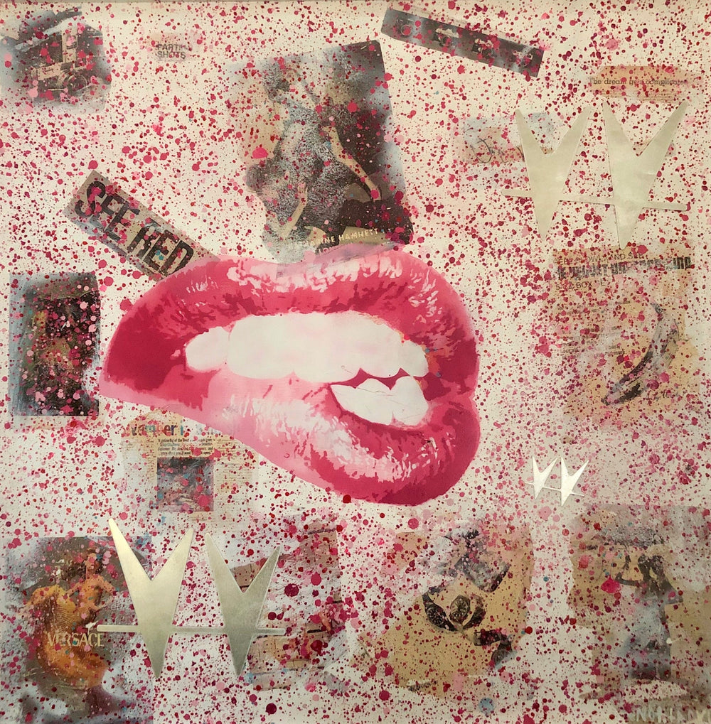 love.to.go, painting by not.travis with linked hearts